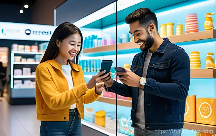 옴니채널 고객 인사이트 도출 방법 - **Omnichannel Customer Journey:**
    "A vibrant and modern cityscape at twilight, with subtle glowi...