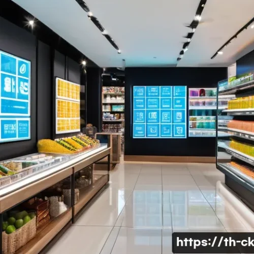Home 32 옴니채널 고객 경험 개선을 위한 혁신 기술 - A modern retail store interior in Bangkok with seamless integration of online and offline shopping e...