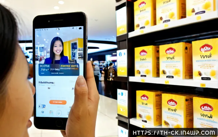 Home 17 옴니채널 경험에서의 A B 테스트 기법 - Photorealistic Thai retail A/B testing scene, split composition showing the same smiling Thai woman ...